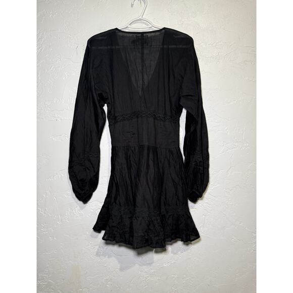Reclaimed vintage teired long sleeve mini dress womens 2 whimsigoth witchy fairy - Picture 5 of 8